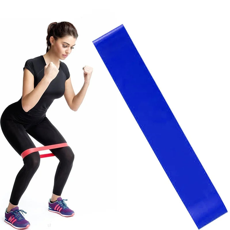 Resistance Bands Set of 5 - TPE Elastic Workout Bands for Gym, Strength Training, Yoga & Pilates