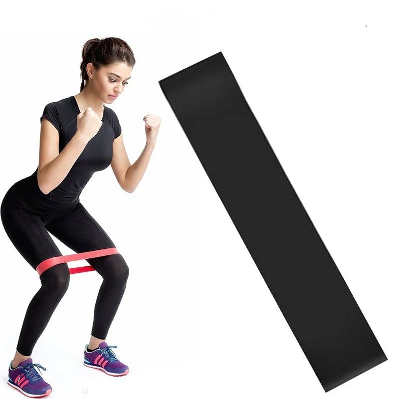 Resistance Bands Set of 5 - TPE Elastic Workout Bands for Gym, Strength Training, Yoga & Pilates