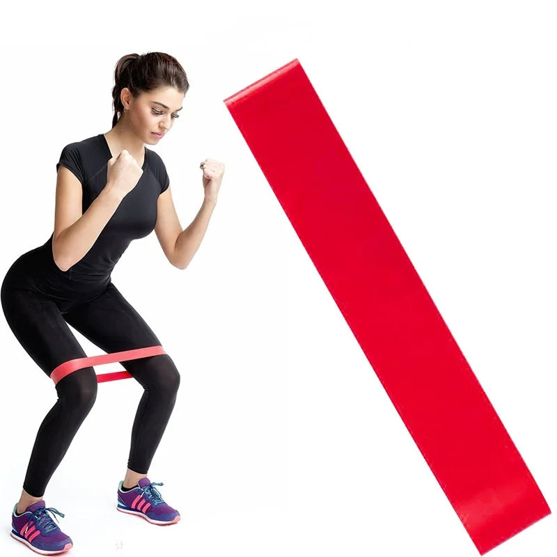Resistance Bands Set of 5 - TPE Elastic Workout Bands for Gym, Strength Training, Yoga & Pilates