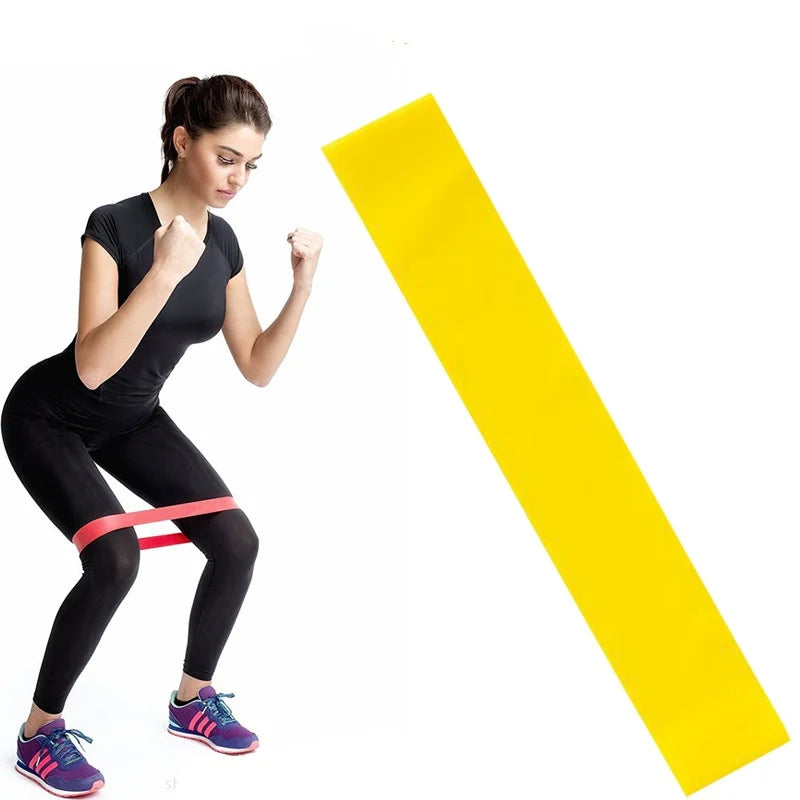 Resistance Bands Set of 5 - TPE Elastic Workout Bands for Gym, Strength Training, Yoga & Pilates