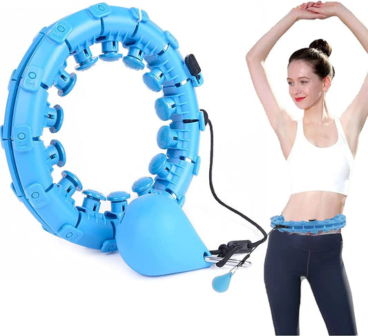 Weighted Hula Hoop - Adjustable Fit Hoop for Weight Loss