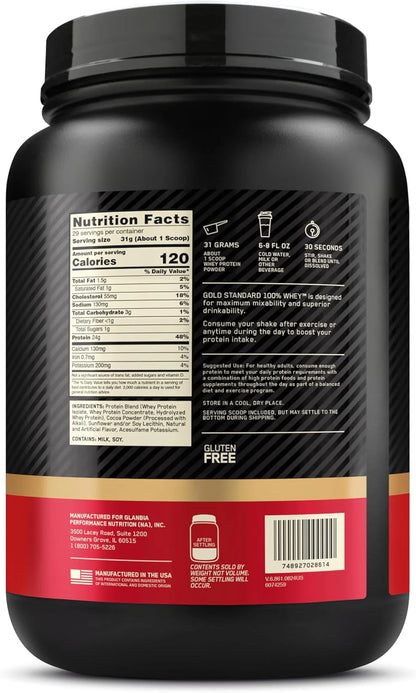 Optimum Nutrition Gold Standard Whey Protein - Double Rich Chocolate
