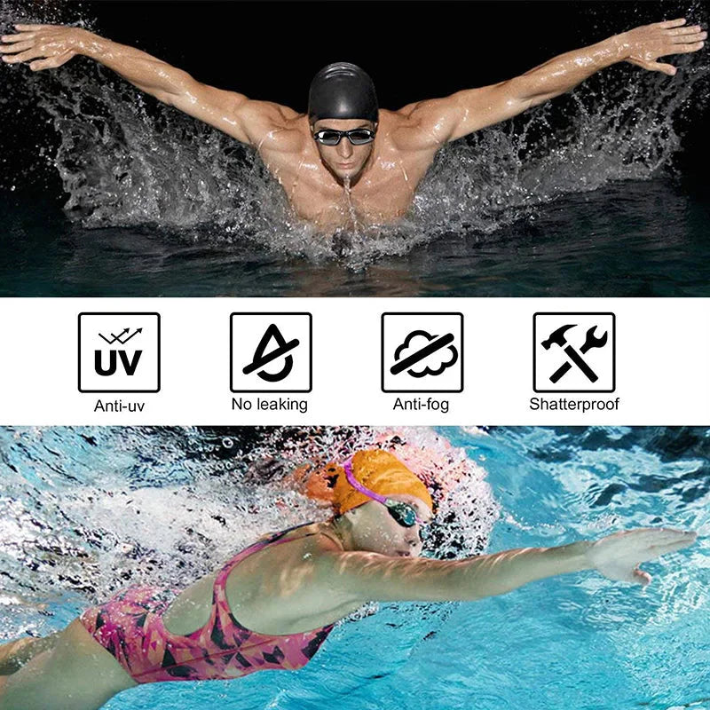 Swimming Goggles for Men & Women - Anti-Fog UV Protection, Waterproof
